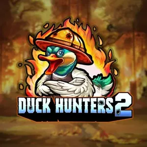 Un canard en casquette de chasse devant des flammes, la vignette de Duck Hunters 2
