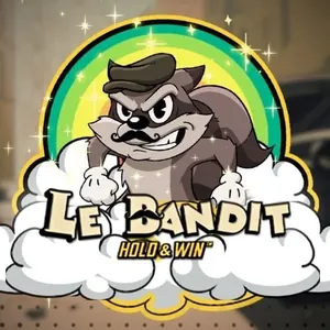Le raton laveur voleur de Le Bandit perché sur un nuage blanc