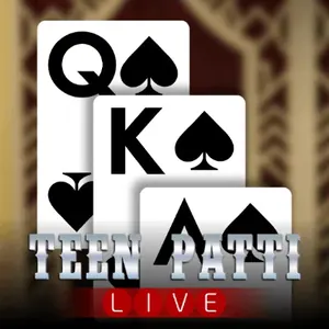 Queen, king and ace of spades stacked on the Teen Patti Live cover