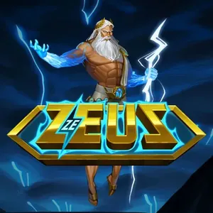 Vignette de Ze Zeus, avec le dieu qui lance des éclairs dans un orage bleu